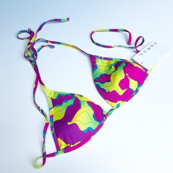 KORAL by llann Kugel floral bikini top - Picture 2 of 13